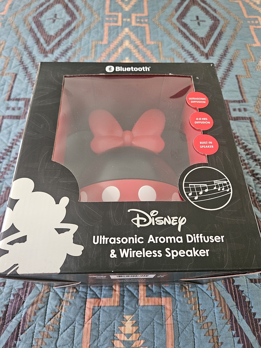 Disney Minnie Ultrasonic Aroma Diffuser & Wireless Speaker - Black & Pink